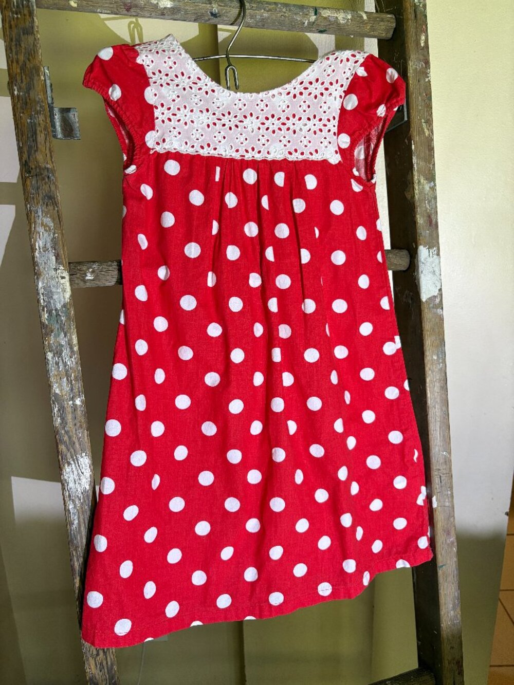 Girls Beebay Red Polka Dot Dress Size 8 Yrs Disney Minnie Mouse Vibes